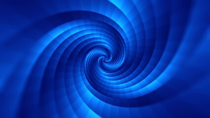 Wall Mural - Minimal spiral in infinite rotation. Abstract background in blue color. Dizzy concentric pattern. Retro backdrop for event, party, carnival, celebration, anniversary or other. Seamless loop animation.