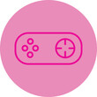 Console Pink Line Circle Icon