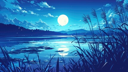 the moon s reflection on the water looked straight out of a whimsical comic strip