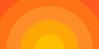 Orange concentric circles banner. Sun, sunburst, sunrise or sunset background. Ripples, impact, sonar wave, epicenter, pain, radar signal wallpaper. Vector flat illustration.