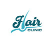 Hair clinic or dermatology icon of follicle grow for trichology medicine, vector emblem. Hair care and transplantation clinic symbol of hair follicle growing in letters for medical trichologist salon