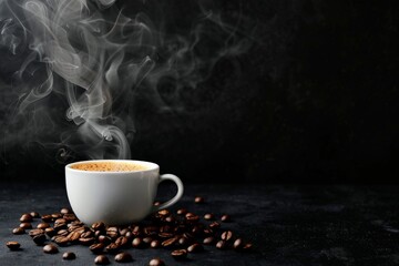 Canvas Print - Steaming Cup of Coffee