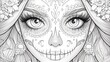 © AkuAku - Get started on creating with skull coloring pages for beginners