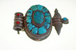Turquoise and silver reliquary box