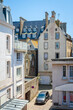 Beautiful street of old town Saint-Malo, Bretagne, France