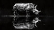 Rhino Reflection, Water Mirror