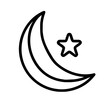 islamic outline icon, islamic moon star symbol