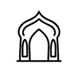 islamic outline icon, mosque