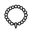 islamic outline icon, praying beads