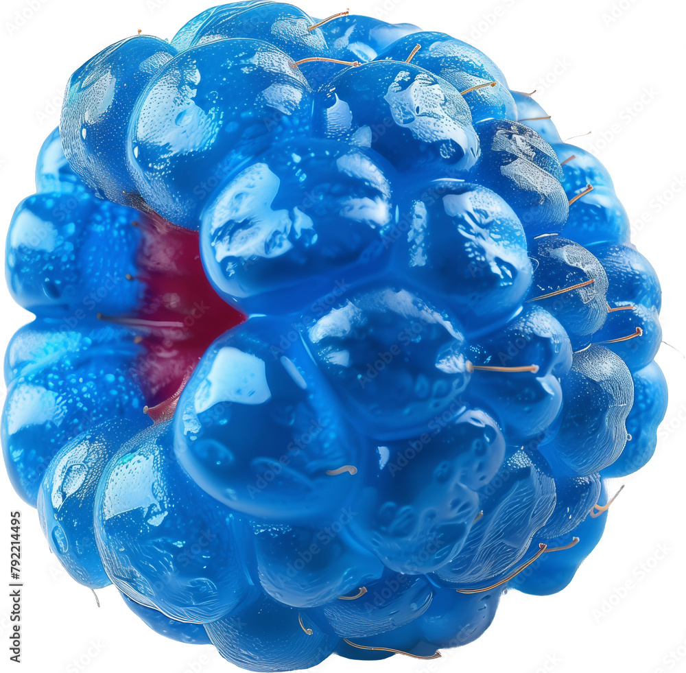 Blue Raspberry Turn Blue Raspberry on a Transparent Background Stock Photo | Adobe Stock