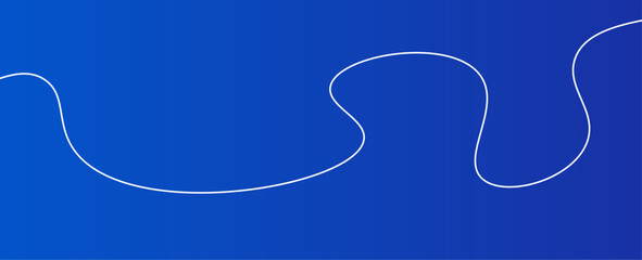 Wall Mural - white abstract horizontal banner background with blue geometric shape. Minimal geometric. Modern futuristic graphic design element. Suit for cover, banner, poster, card, brochure, website, flyer