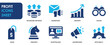 © Parbat - Profit in sale icon set. Profit and income related icons set.