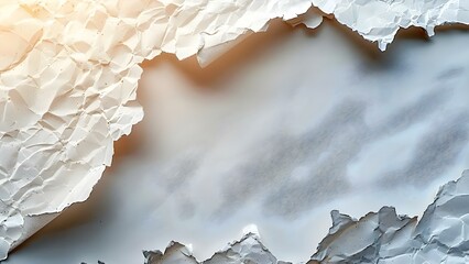Wall Mural - Torn white paper collection with copy space vintage style isolated view. Concept Torn Paper, Vintage Style, Collection, Copy Space, Isolated View