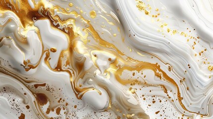 Poster - Abstract Wave Golden Liquid Background