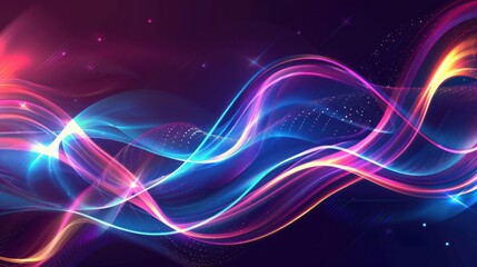 Poster - Digital technology background ,Dynamic wave abstract gradient. Digital technology background,. digital futuristic.