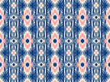 Fototapeta Kuchnia - backgroundIkat Flower Pattern Ethnic Geometric native tribal boho motif aztec textile fabric carpet mandalas African