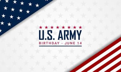 Wall Mural - U.S. Army Birthday June 14 Background Vector Illustration