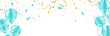 © Sompong - Party banner with blue balloons background. grand Opening Card luxury greeting rich
