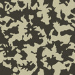 Blots camo seamless background. Chaotic monochrome pattern of paint splashes spots. Vector hand drawn camouflage texture for printing on fabric. Grunge  black and white ink wallpaper