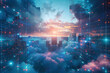 Cloud cities interconnected by secure bridges of data each structure an epitome of robust scalable and secure architecture
