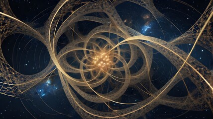 Wall Mural - Interstellar Junction: Navigating the Labyrinth of Cosmic Pathways and Parallel Realities
