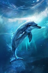 Wall Mural - Dolphin Fantasy Illustration