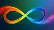World autism awareness day background. Rainbow colored infinity symbol of autism disorder, adhd, neurodiversity 