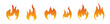 Burning fire isolated on transparent background