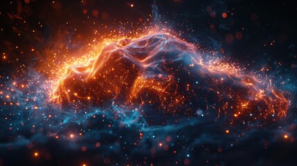 Wall Mural - The image evokes a sense of rebirth and renewal as technology catalyzes a new era of interconnectedness and innovation on a global scale.,art photo