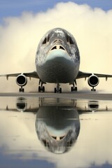 Poster - airplane in the airport