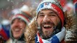 french fan emotions overwhelm supporters cheer in bleacher in french rugby match,art image