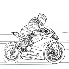 Wall Mural - motor sport, scooter, offroad,  touring picture vector illustration