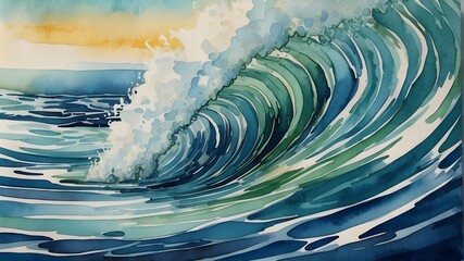Wall Mural - wave of water