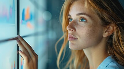 Poster - Developer women uncover actionable insights with business intelligence-driven testing solutions. Transform data into informed decision-making. Generative AI.