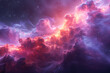 © Spicy World - Colorful sky filled with clouds and stars 8k hi-res cosmic wallpaper background