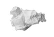 Crumpled tissue paper isolated on transparent background. PNG file format