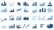 © Adi - growth bar chart solid icon set vector design in trendy style