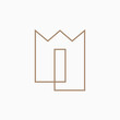i Letter King Crown Logo Vector Icon Illustration