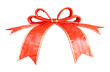 Ribbon bow isolated on transparent background, PNG File.