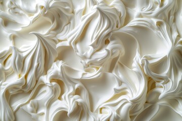 Wall Mural - top view of a background with the texture of sour cream