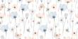 Floral seamless pattern with abstract flowers. Cute watercolor illustration in vintage style. Perfect for fabric, textile, apparel.