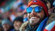 french fan emotions overwhelm supporters cheer in bleacher in french rugby match,art photo