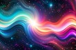 Luminous nebula fractal burst abstract background. Abstract neon blackhole space nebular background