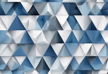 Wall Mural - '3d gradient background pattern render blue white polygon illustration triangle Abstract gray'