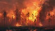 Forest burning problem . Causes of the Greenhouse Gasesm.