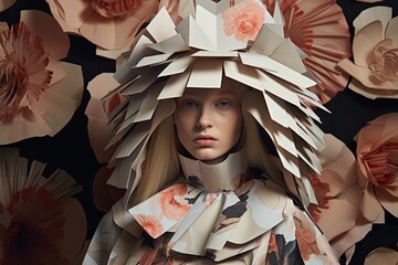 Layered Paper Cutouts: Avant-Garde Fashion Editorial Backdrops