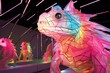 Chameleon Color Shift Effects: Prismatic Light Refraction Art Installation Previews