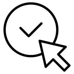 Poster - Mouse cursor clicking  checkmark icon