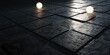 A charcoal tile enveloped in darkness, illuminated by minimal light, exuding a sense of mystery and intrigue.