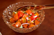 bowl of fresh tomato salsa.